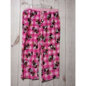 Disney‎ Pants Ladies 20 Lounge Fuzzy Minnie Mouse Pink